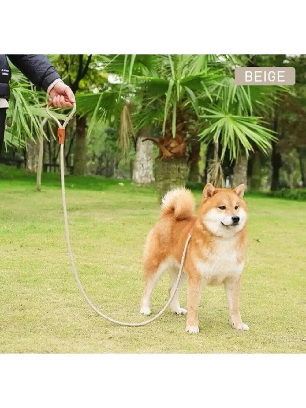 Heavy Duty Nylon Dog Leash 5ft White & Brown Pet Lead Grip New